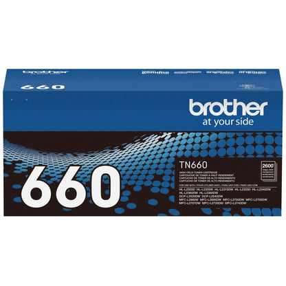 Brother Original TN660 High-Yield Black Toner Cartridge, Higher Yield for Value, Original Toner Replacement cartridges, Toner for Brother Laser Printers HL-L2320D, DCP-L2520DW, MFC-L2700DW and More