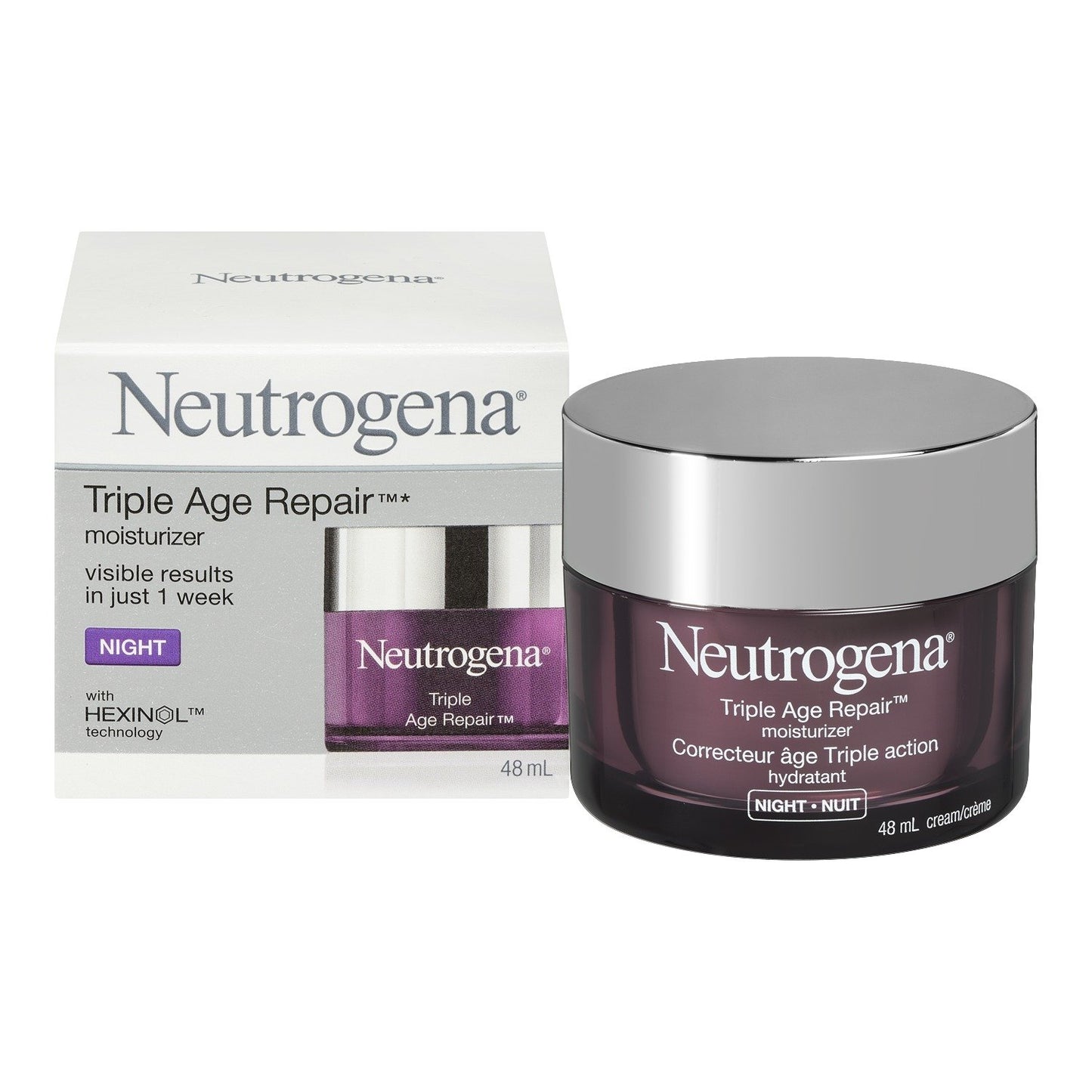 Neutrogena Night Cream, Triple Age Repair, Tone, and Firmness, 48 mL Neutrogena