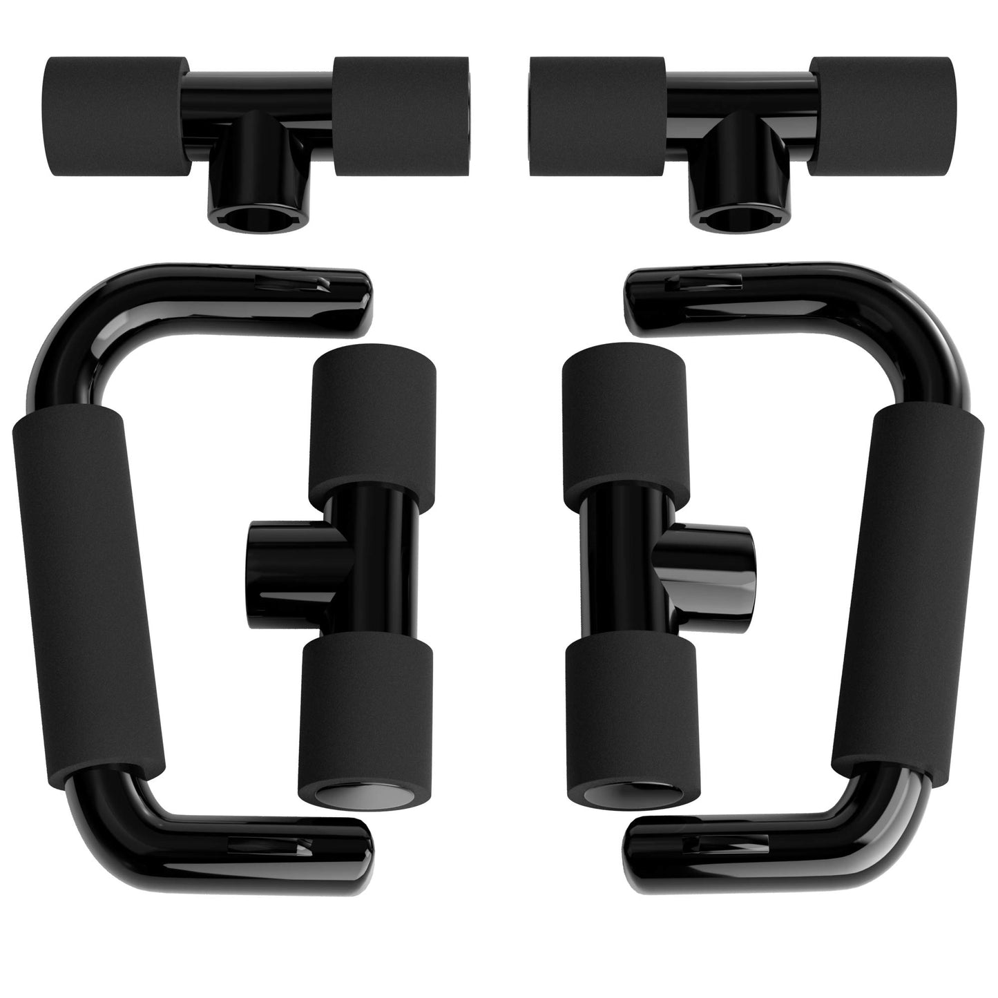Readaeer Push Up Bars Gym Exercise Equipment Fitness 1 Pair Pushup Handles with Cushioned Foam Grip and Non-Slip Sturdy Structure Push Up Bars for Men & Women（Black）