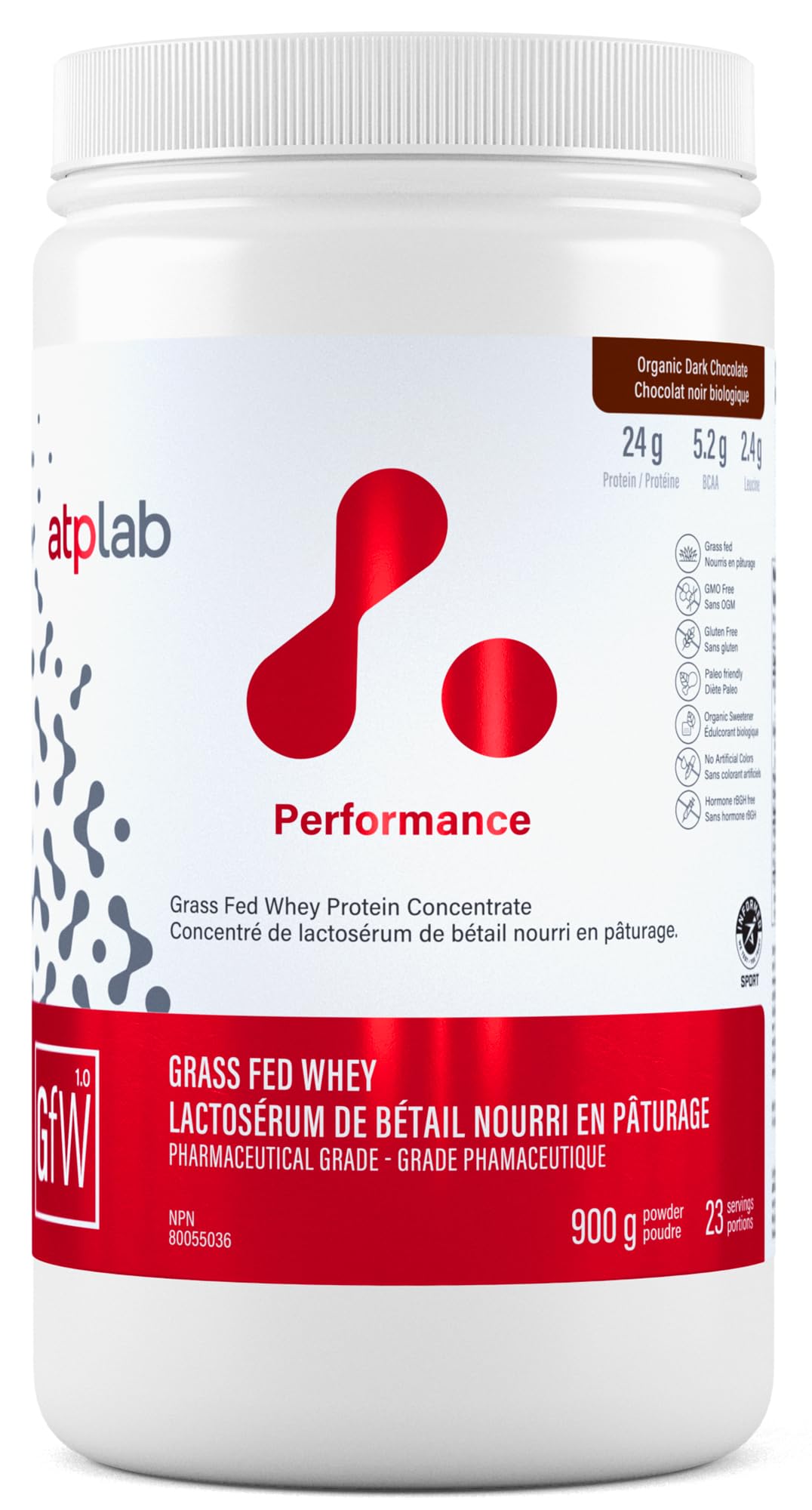 ATP LAB Grass-Fed Whey Protein Powder 900g - Chocolate
