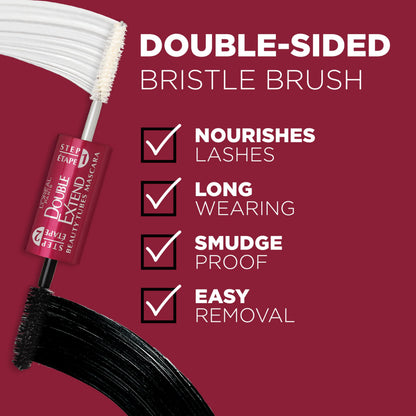 L’Oréal Paris Double Extend Tubing Mascara, Smudge-Free Formula Nourish Lashes, Beauty Tubes Lengthening, Blackest Black, 5ml - Available at All In One Marketplace Canada