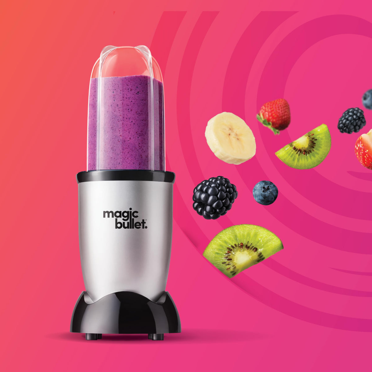 magic bullet® Blender in Silver, 7-Piece Set, 250W Blender and Food Processor
