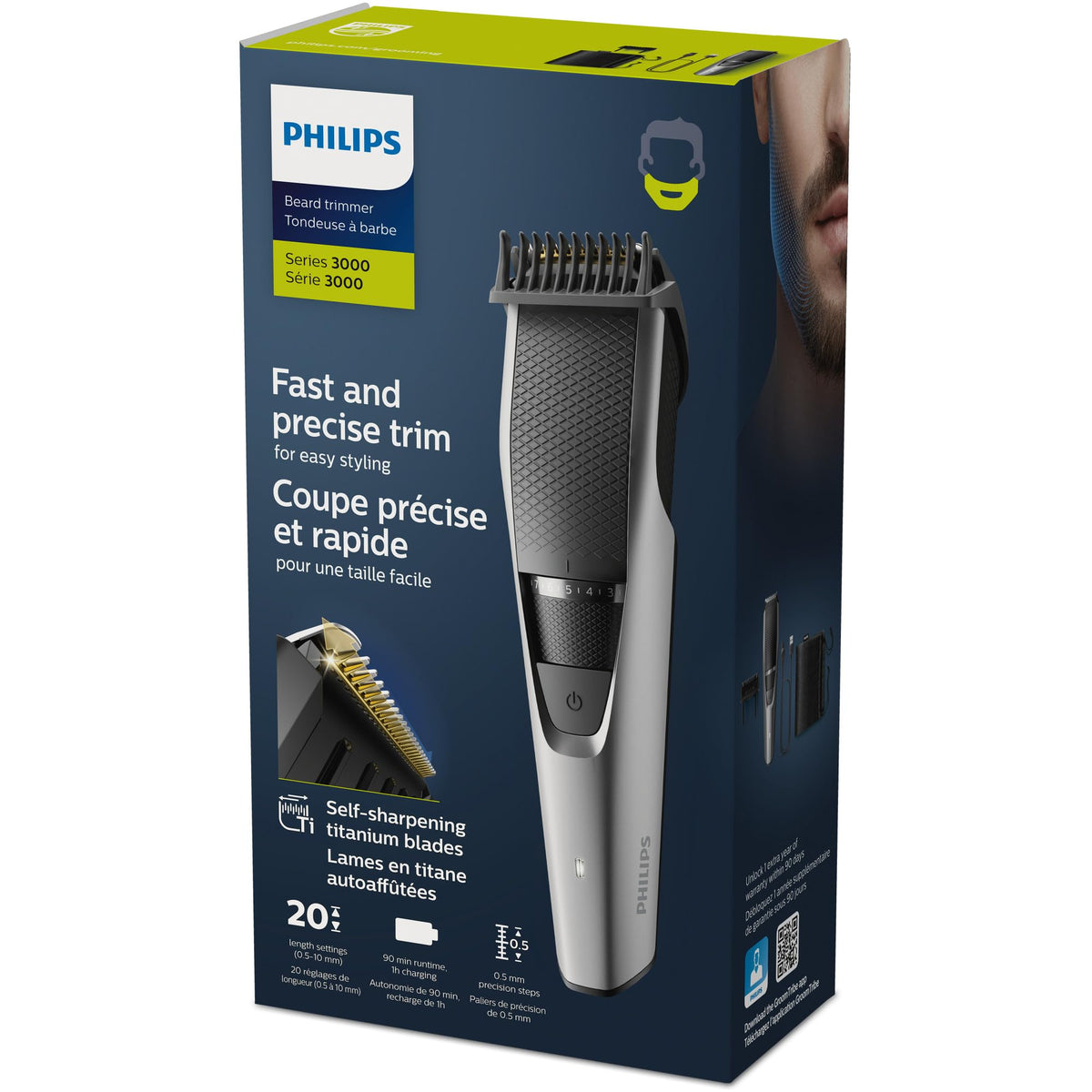 Philips 3000 Series Beard Trimmer, Grey