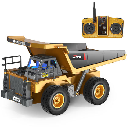 GraceDuck Remote Control Heavy Duty Metal Dump Truck Toys for Boys, 2.4GHz RC Truck with Alloy Bed Sound Light, RC Construction Vehicle Toys for Boys 4 5 6 7 8 Year Old Boys Gift Christmas 🍁 All In One Marketplace Canada