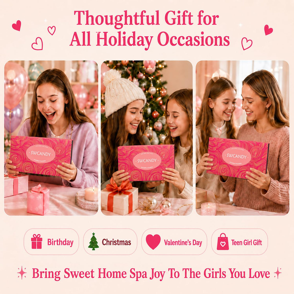 SWCANDY Shower Steamers Aromatherapy Teen Girl Gifts 8 Pcs Fruity Self Care 🍁 All In One Marketplace Canada