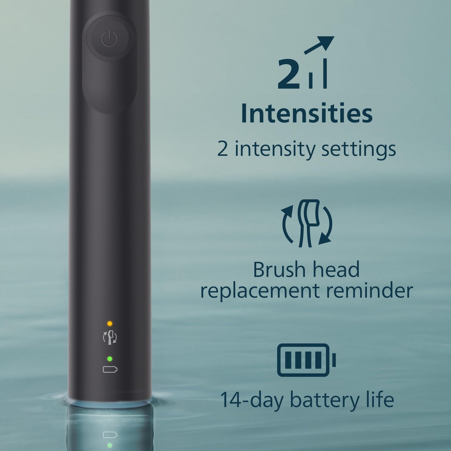 Philips Sonicare 4100 Power Toothbrush, Rechargeable Electric Toothbrush with Pressure Sensor, Black HX3681/24