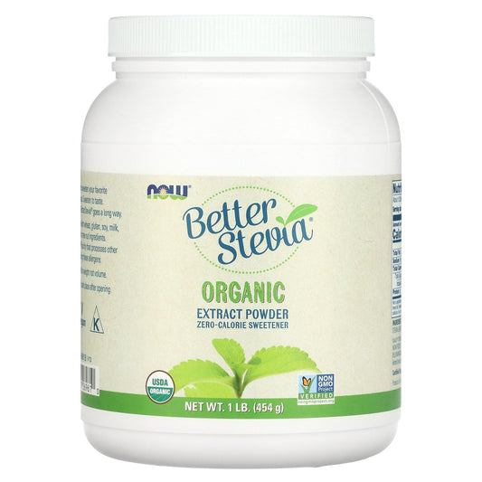 NOW Foods BetterStevia Organic Extract Powder - 1 lb