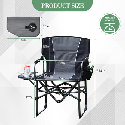Oversized Heavy Duty Folding Camping Director Chair for Adults IDEALHOUSE