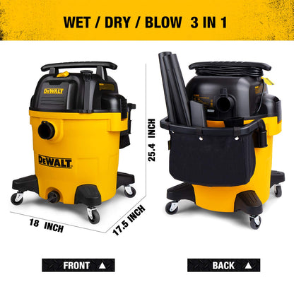 DEWALT 12 Gallon Poly Wet/Dry Vac, 5.5 HP Shop Vacuum Wet Vacuum Cleaner for Workshop, Jobsite, Commericial Area, Large Pick-Up Capacity, Yellow,DXV12P 🍁 All In One Marketplace Canada