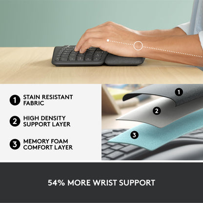 Logitech Ergo K860 Wireless Ergonomic Split Keyboard with Wrist Rest