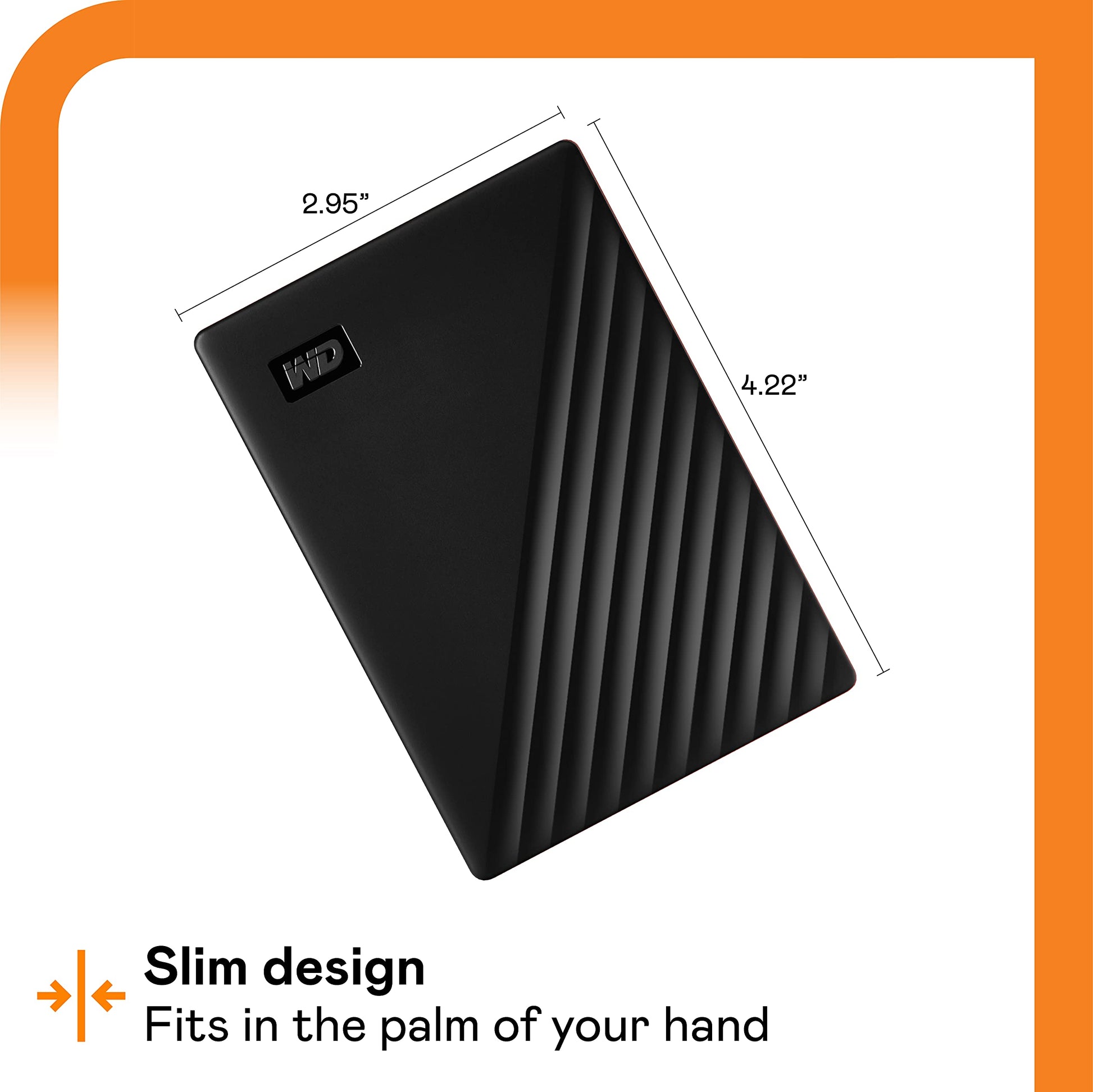 WD 2TB My Passport Portable External Hard Drive HDD, USB 3.0, USB 2.0 Compatible, Black - WDBYVG0020BBK-WESN Western Digital
