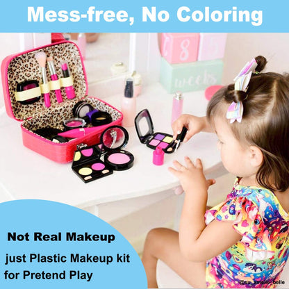 TEPSMIGO Pretend Makeup Kit for Girls, Kids Pretend Play Makeup Set - with Cosmetic Bag for Birthday Christmas, Toy Makeup Set for Toddler, Little Girls Age 3+(Not Real Makeup) 🍁 All In One Marketplace Canada