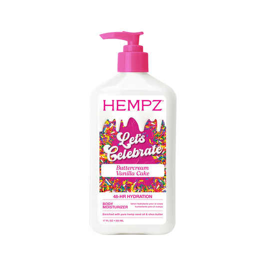 HEMPZ Body Lotion - Buttercream Cake Limited Edition Daily Moisturizing Cream, Shea Butter, Agave, Rice, Oat Hand and Body Moisturizer - Skin Care Products, Hemp Seed Oil - 17 Fl Oz - Available at All In One Marketplace Canada