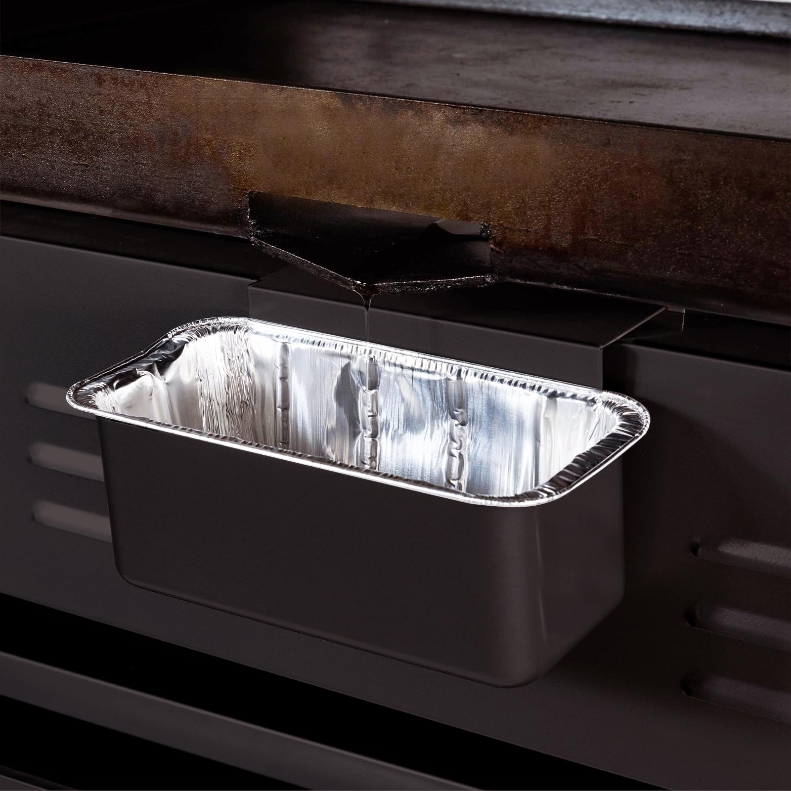Rushare 30 Pack Drip Pan Liners for Blackstone 17"/22"/30"/28"/36" Griddle, Grease Cup Liners for Blackstone 5017, Disposable Aluminum Foil Drip Pan Liner, 8 x 3.7 Inch