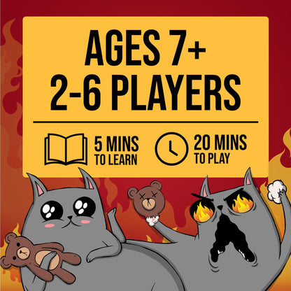 Exploding Kittens The Board Game Superfan, 2-6 Players, Age 7+ Exploding Kittens