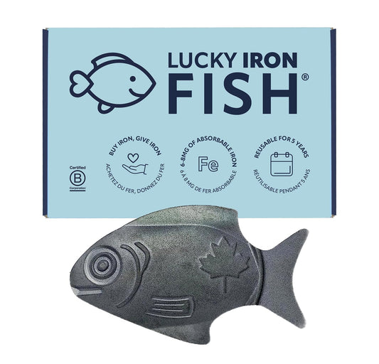 The Original Lucky Iron Fish ®. An Iron Supplement Alternative to Reduce Deficiency. No Side Effects. Use once daily - 5 year supply included. Canadian-Owned. - Available at All In One Marketplace Canada