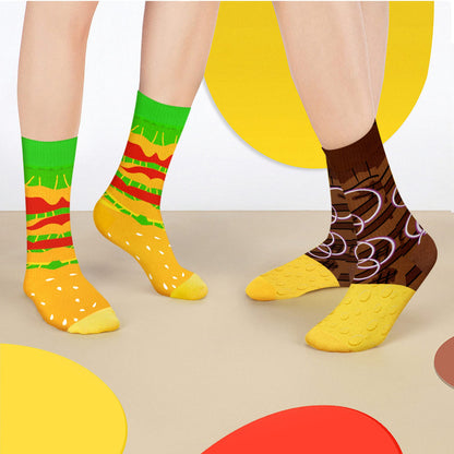 Funny Burger Socks Box, 2 Pairs Novelty Food Gifts for Men Women Teens Dad 🍁 All In One Marketplace Canada