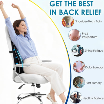 Lumbar Support Pillow for Office Chair Car Lumbar Pillow Lower Back Pain Relief Memory Foam Back Cushion with 3D Mesh Cover Gaming Chair Back Pillow Ergonomic Back Rest for Wheelchair Desk - Available at All In One Marketplace Canada
