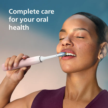 Philips Sonicare DiamondClean 9000 Electric Toothbrush - Sonic Toothbrush with App, Pressure Sensor, 12 Brushing Settings, Brush Head Replacement Reminder, Charging Stand, Travel Case, Pink, HX9911/90