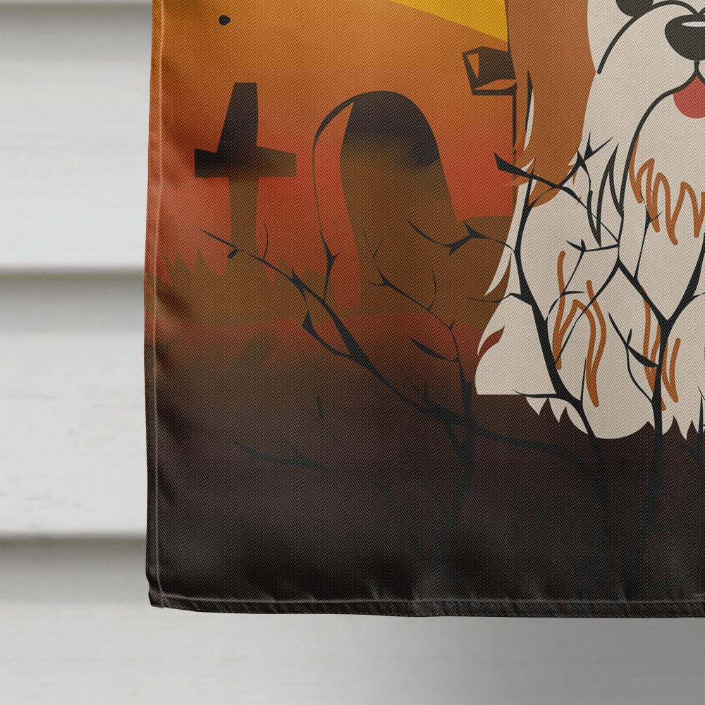 Drapeau de maison en toile Caroline's Treasures BB4353CHF Halloween Shih Tzu Rouge et Blanc, Grand, Multicolore