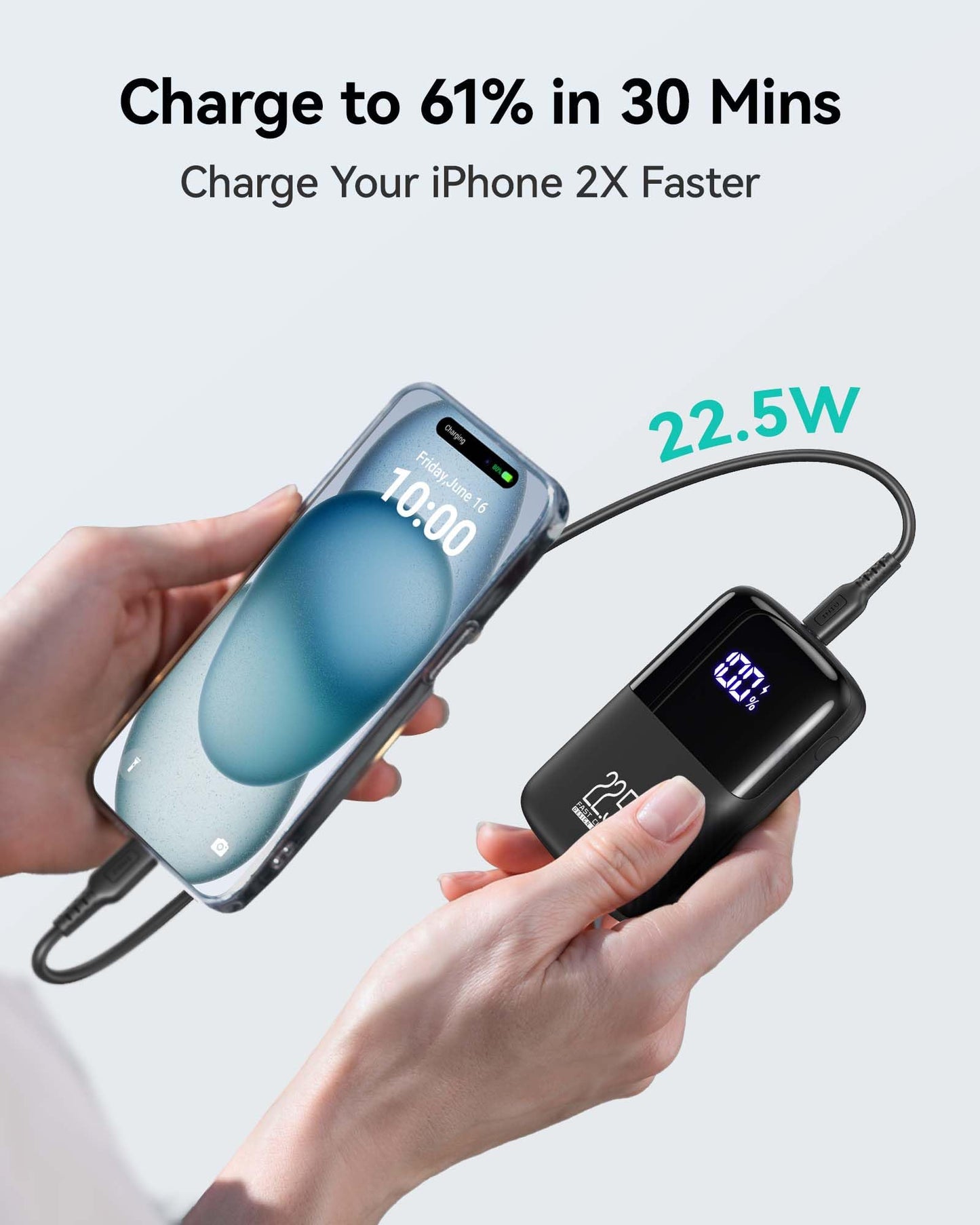 INIU Power Bank, Smallest 22.5W 10000mAh Portable Charger, USB C in&Out Fast Charging 3-Output Mini Battery Pack Charger with Phone Holder for iPhone 17 16 15 14 Samsung S24 S23 AirPods iPad etc - Available at All In One Marketplace Canada