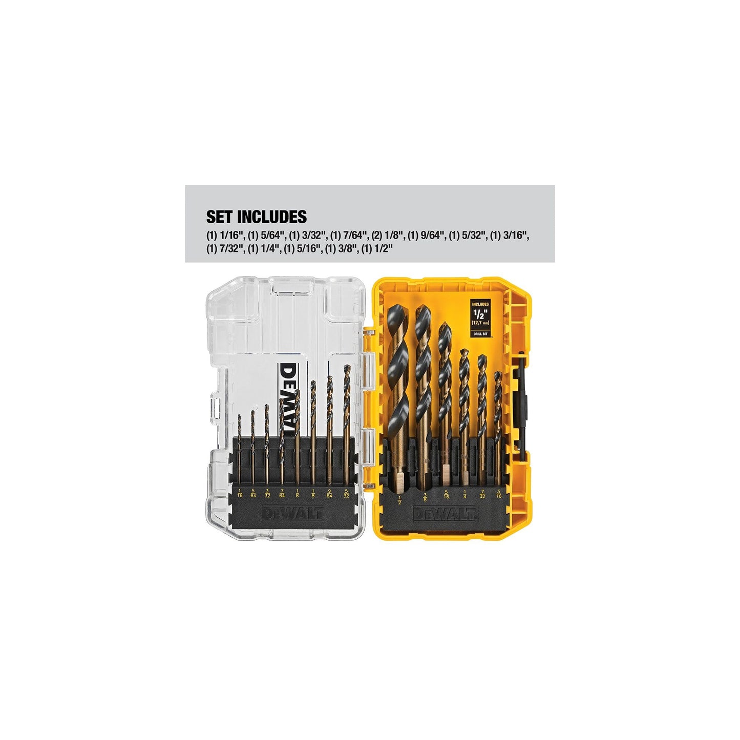 DEWALT Drill Bit Set, Black and Gold, 14-Piece (DWA1184) DEWALT