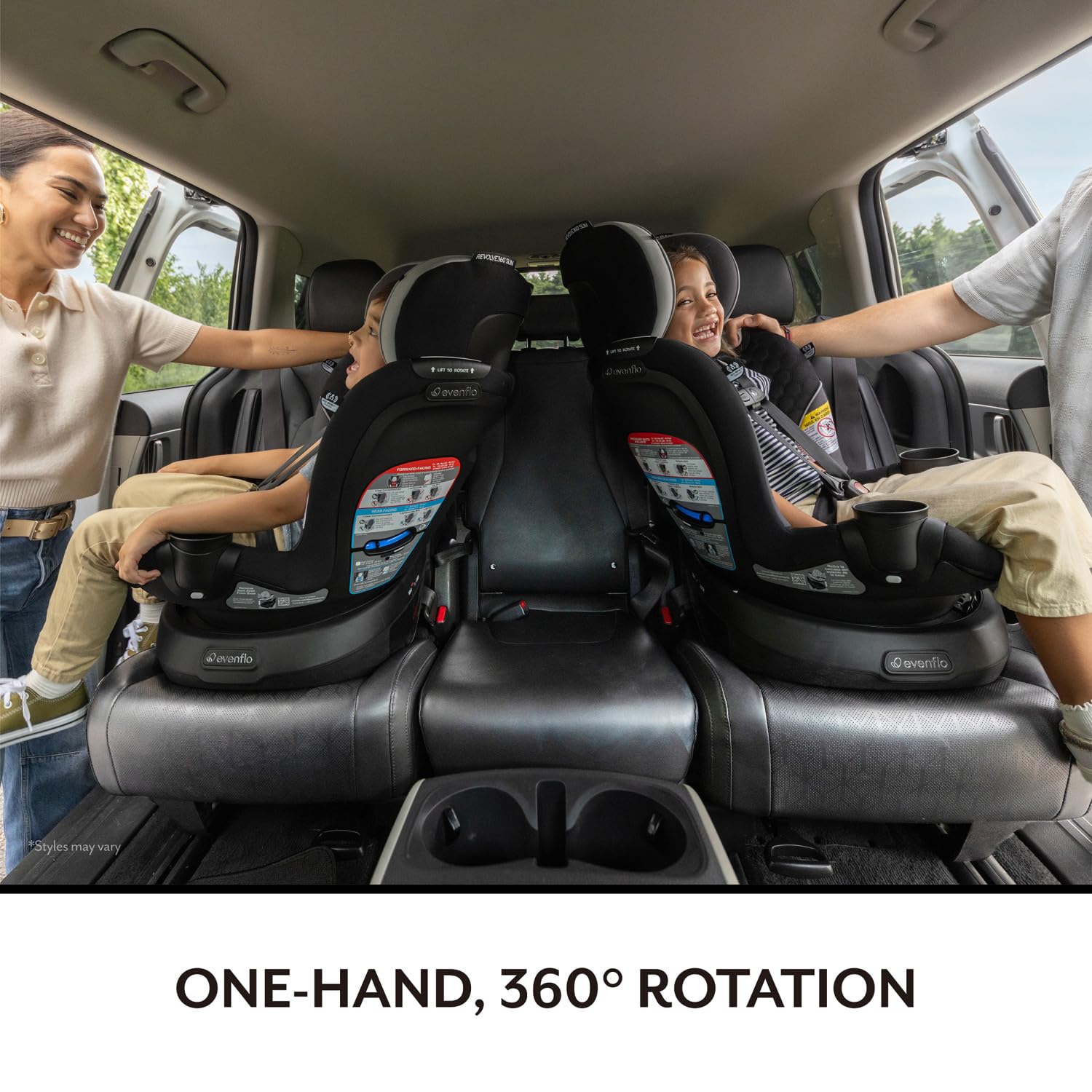 Evenflo Revolve360 Slim 2-in-1 Rotational Car Seat - Canton Black Evenflo