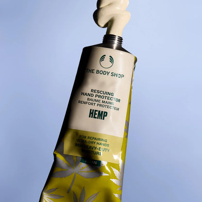 The Body Shop Hemp Hand Protector 100ml, Hard-Working Hand Cream for Very Dry, Cracked Hands, Non-Greasy 96-Hour Moisture with Community Fair Trade Hemp Seed Oil, Fast-Absorbing for Working Hands - Available at All In One Marketplace Canada