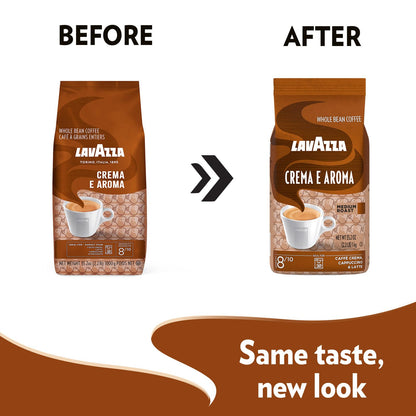 Lavazza Crema e Aroma Medium Roast Whole Bean Coffee, 1 kg