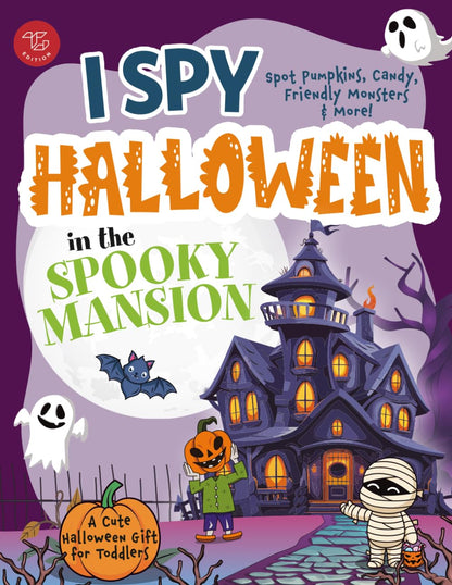 J'espionne Halloween dans le manoir hanté : trouvez des citrouilles, des bonbons, des monstres gentils et plus encore ! Un joli cadeau d'Halloween pour les tout-petits