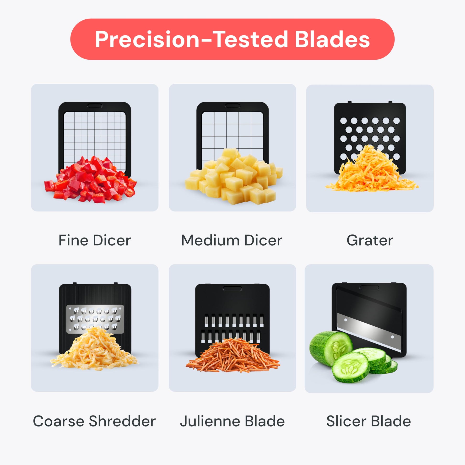 Fullstar Pro Core - Vegetable Chopper & Mandoline Slicer - 6 Blades