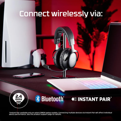 HyperX Cloud III S – Wireless Gaming Headset for Multi-Platform, 2.4GHz, Bluetooth, Battery Life up to 120 Hours 2.4GHz / 200 Hours Bluetooth, 53mm Angled Drivers, Detachable Mic – Black/Red