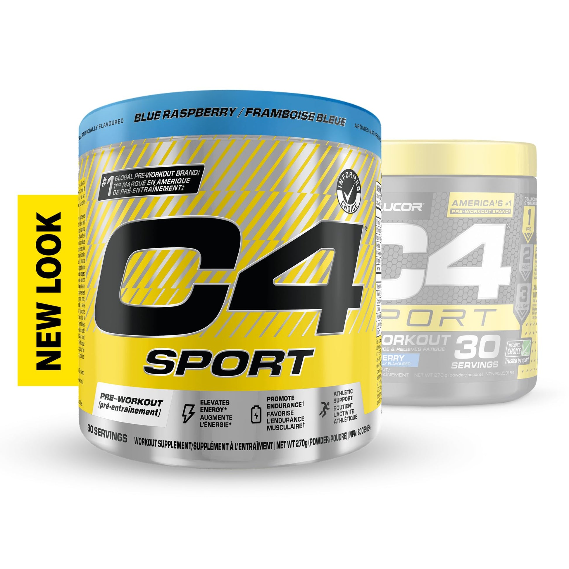 Cellucor C4 Sport Pre Workout Powder - Preworkout Energy with Creatine, Beta-Alanine, and 135mg Caffeine - NSF Certified for Sport - Blue Raspberry, 30 Servings