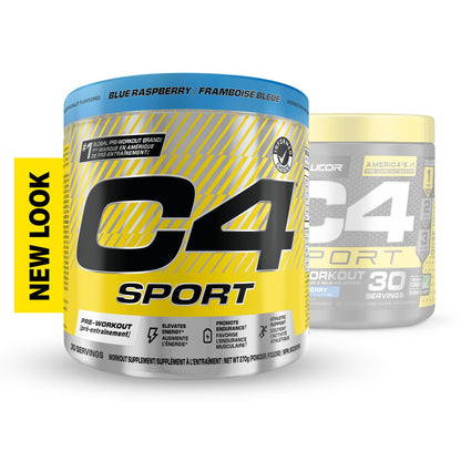 Cellucor C4 Sport Pre Workout Powder - Preworkout Energy with Creatine, Beta-Alanine, and 135mg Caffeine - NSF Certified for Sport - Blue Raspberry, 30 Servings