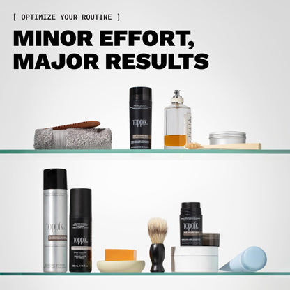 TOPPIK Hair Building Fibers, 27.5 g, Fill In Fine or Thinning Hair, Instantly Thicker Looking, Multiple Shades for Men & Women