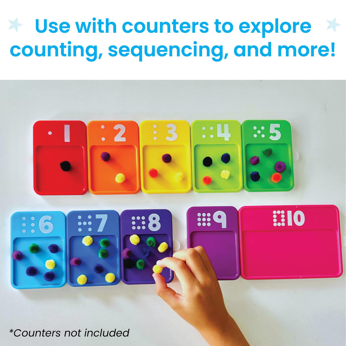 hand2mind Sensory Number Trays, Learning Numbers for Kids, Fine Motor Activities, Counting Toys for Sensory Seeking Kids, Texture Toys, Pre-Writing Skills for Toddlers, Montessori Math Materials