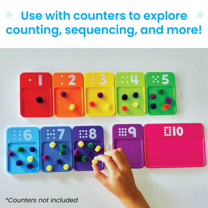 hand2mind Sensory Number Trays, Learning Numbers for Kids, Fine Motor Activities, Counting Toys for Sensory Seeking Kids, Texture Toys, Pre-Writing Skills for Toddlers, Montessori Math Materials