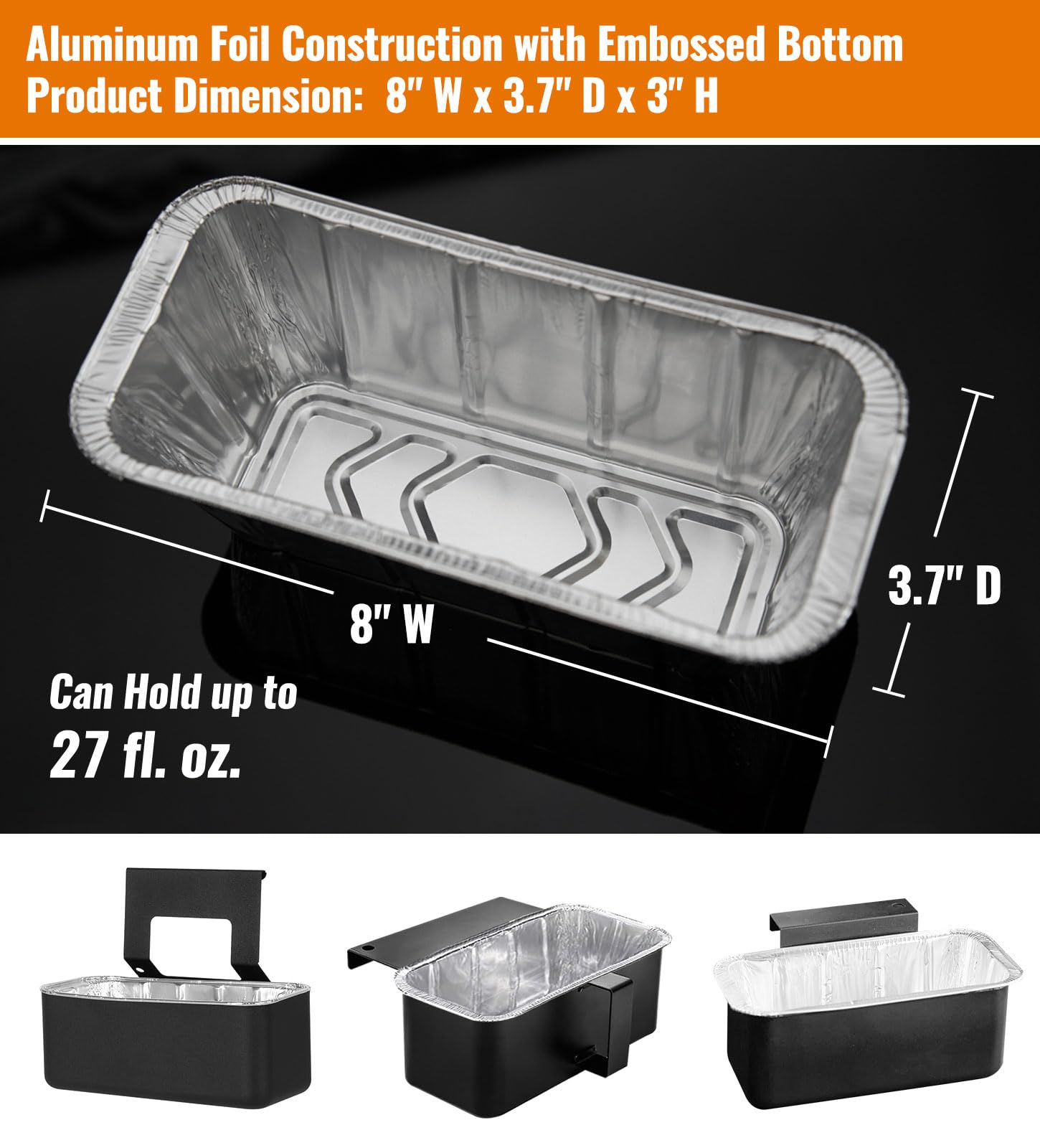 NUPICK 40 Pack Grease Cup Liners for Blackstone 17"/28"/36" Griddle, Drip Pan Liners for Blackstone 5017, Disposable Aluminum Foil Drip Pan Liner - Available at All In One Marketplace Canada