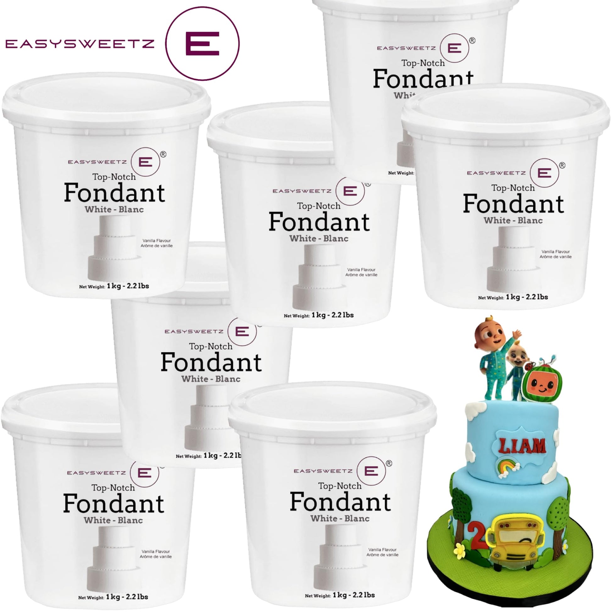 EasySweetz Premium White Fondant – 1 KG