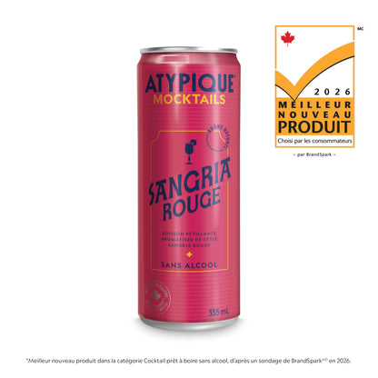 ATYPIQUE Mocktails Non-Alcoholic Cocktail, Red Sangria, 355 mL, 12-Count 🍁 All In One Marketplace Canada