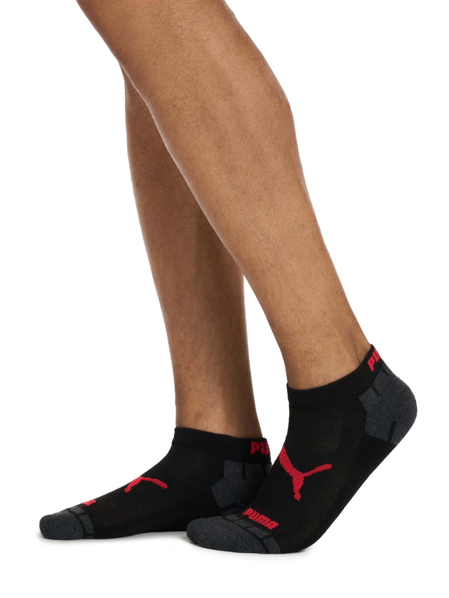 PUMA Men's 8 Pack Low Cut Running Socks, Black, 10 1 US