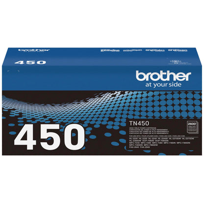 Brother original TN450 High-Yield Black Toner Cartridge, higher yield for value, original toner replacement cartridges, for Brother laser printers DCP-7060D, FAX-2840, HL-2230, MFC-7240 and more Brother