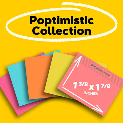 Post-it Mini Notes, 1 3/8 in x 1 7/8 in, 24 Pads, Assorted Colors, Poptimistic Collection
