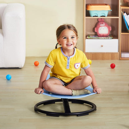 VEVOR Elephant Kids Swivel Chair, 220 LBS Capacity, 360° Spinning Chair, Autistic Kids Sensory Chair with Non-Slip Metal Base, Toddler Sit for Coordination Balance Focus Blue VEVOR