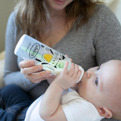 Dr. Brown’s Natural Flow® Anti-Colic Options+™ Narrow Baby Bottle, 8 oz/250 ml, Bear and Owl, 2 pack