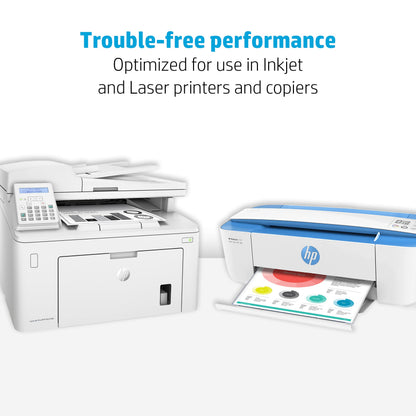 HP Printer Paper 8.5x11 Copy&Print 20 lb 5 Ream Case 2500 Sheets 92 Bright Made in USA FSC Certified Copy Paper HP Compatible 200350C