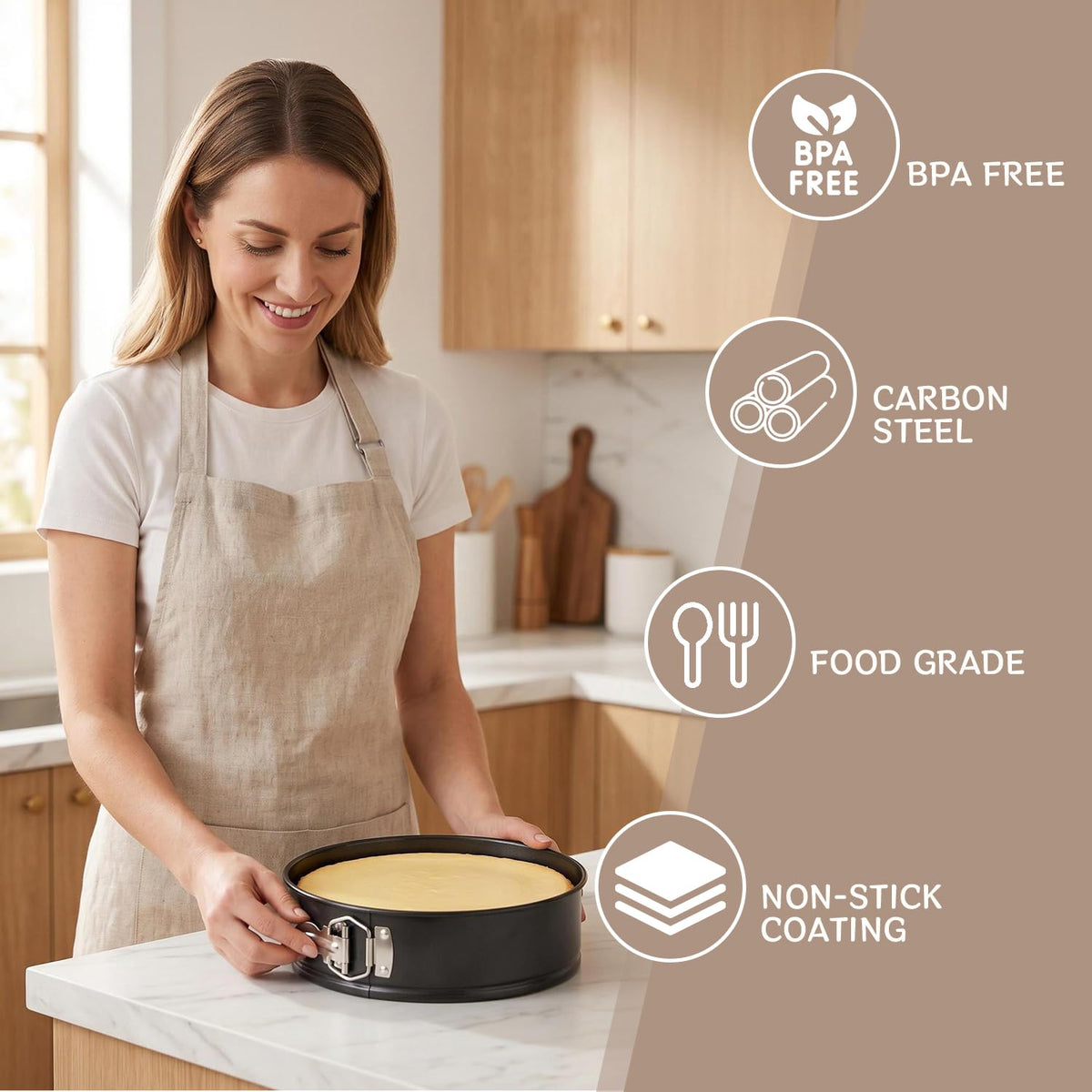 3Pcs Springform Pan Set (4” 7” 9”), Non-Stick Cheesecake Pan 🍁 All In One Marketplace Canada