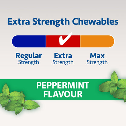 Gaviscon Extra Strength Tablets - 60 Count - Chewable Foaming Antacid Tablets for Day and Night Heartburn Relief, Acid Reflux and GERD Relief, Cooling & Refreshing Peppermint - Free of Aluminum, Lactose and Gluten 🍁 All In One Marketplace Canada