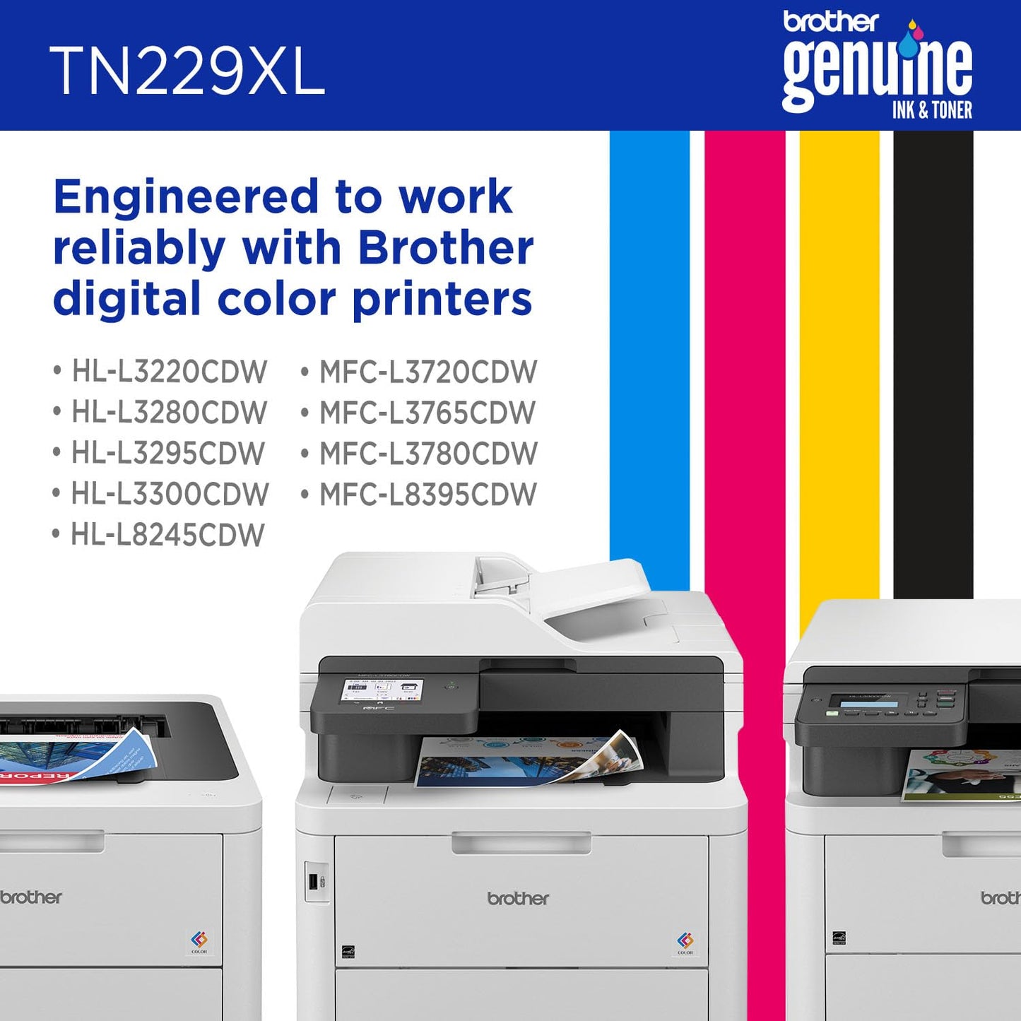 Brother Original TN229XLC High-Yield Cyan Toner Cartridge, Higher Yield for Value, Original Toner Replacement cartridges, for Brother Laser Printers HL-L3220CDW, HL-L3280CDW, MFC-L3720CDW, and More 🍁 All In One Marketplace Canada