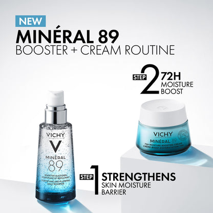 Vichy Minéral 89 Face Moisturizer, 72H Moisture Boosting Fragrance Free Cream for Normal-Dry Skin, with Hyaluronic Acid, Niacinamide, Vitamin E and Squalane, Recommended by Dermatologists, 50ml - Available at All In One Marketplace Canada